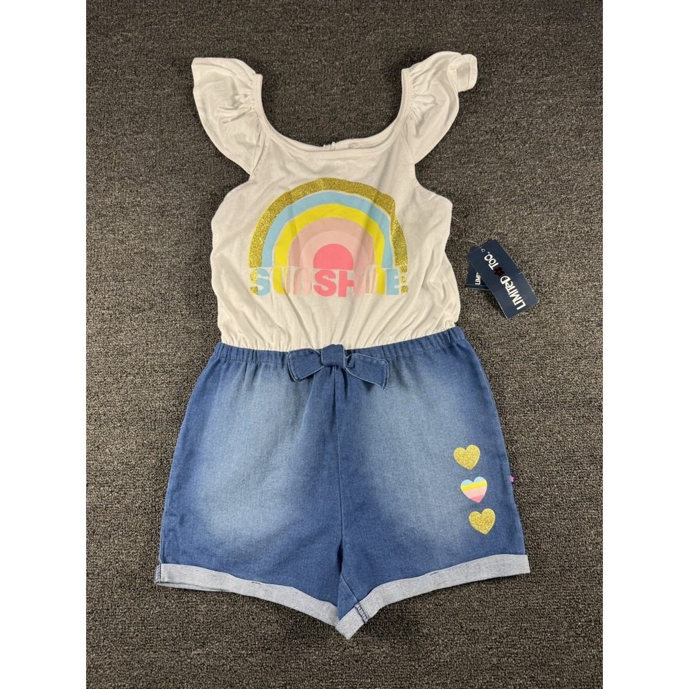 NWT Limited Too Girls Rainbow‎ Romper Size 10